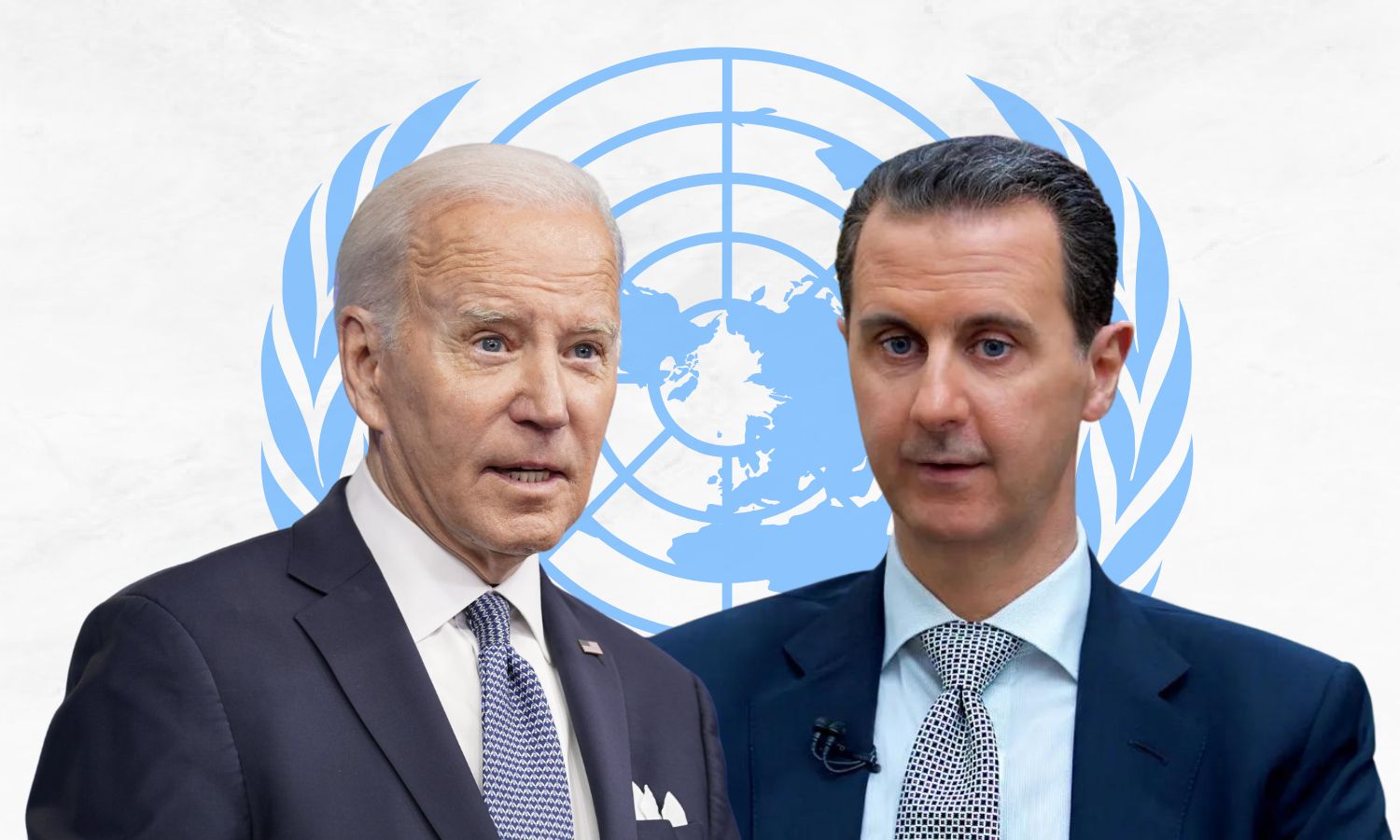 US President Joe Biden, and the head of the Syrian regime, Bashar al-Assad (edited by Enab Baladi)
