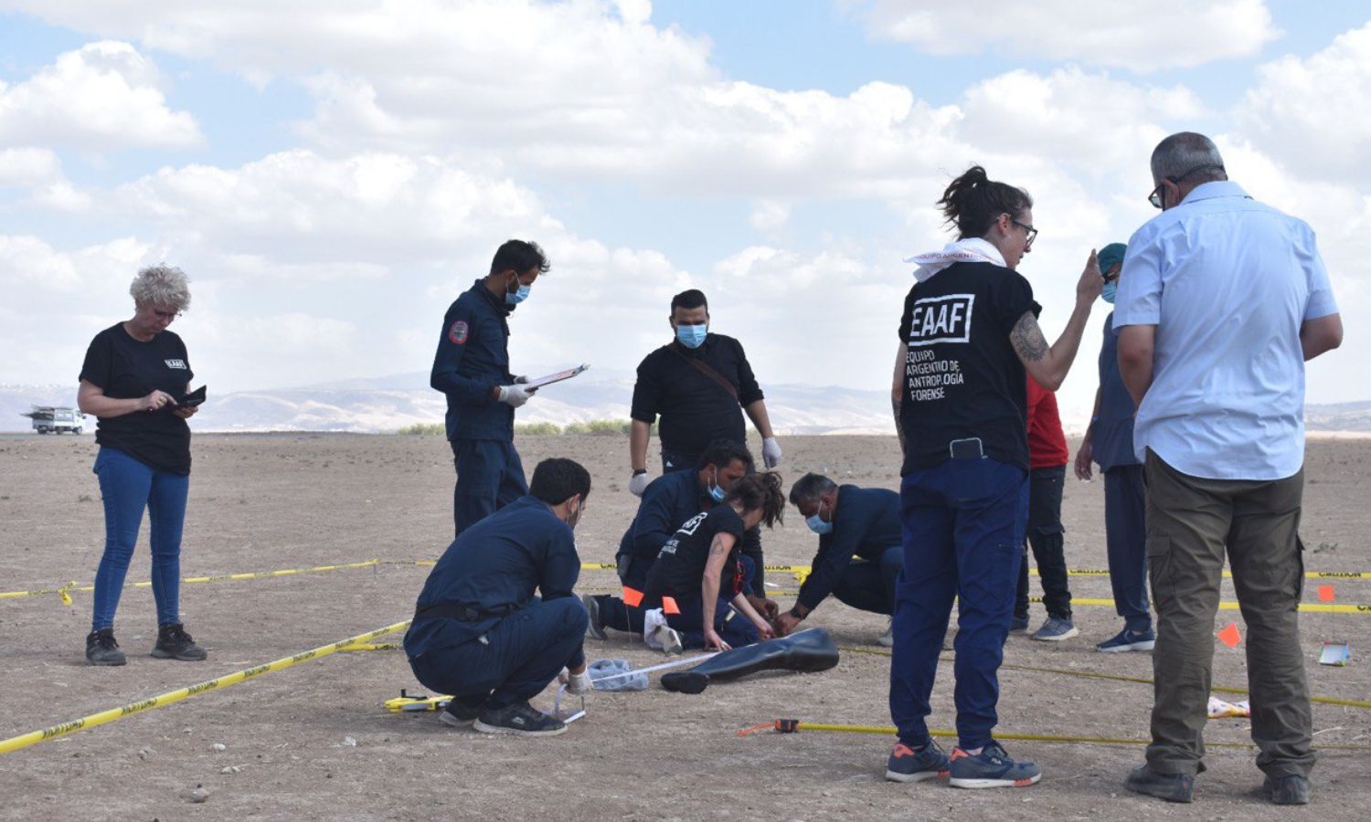 Training for the Syrian Missing Persons and Forensic Team (SMFT) in cooperation with the Argentine Forensic Anthropology Team (EAAF) - October 2022 (Syria Justice and Accountability Center)