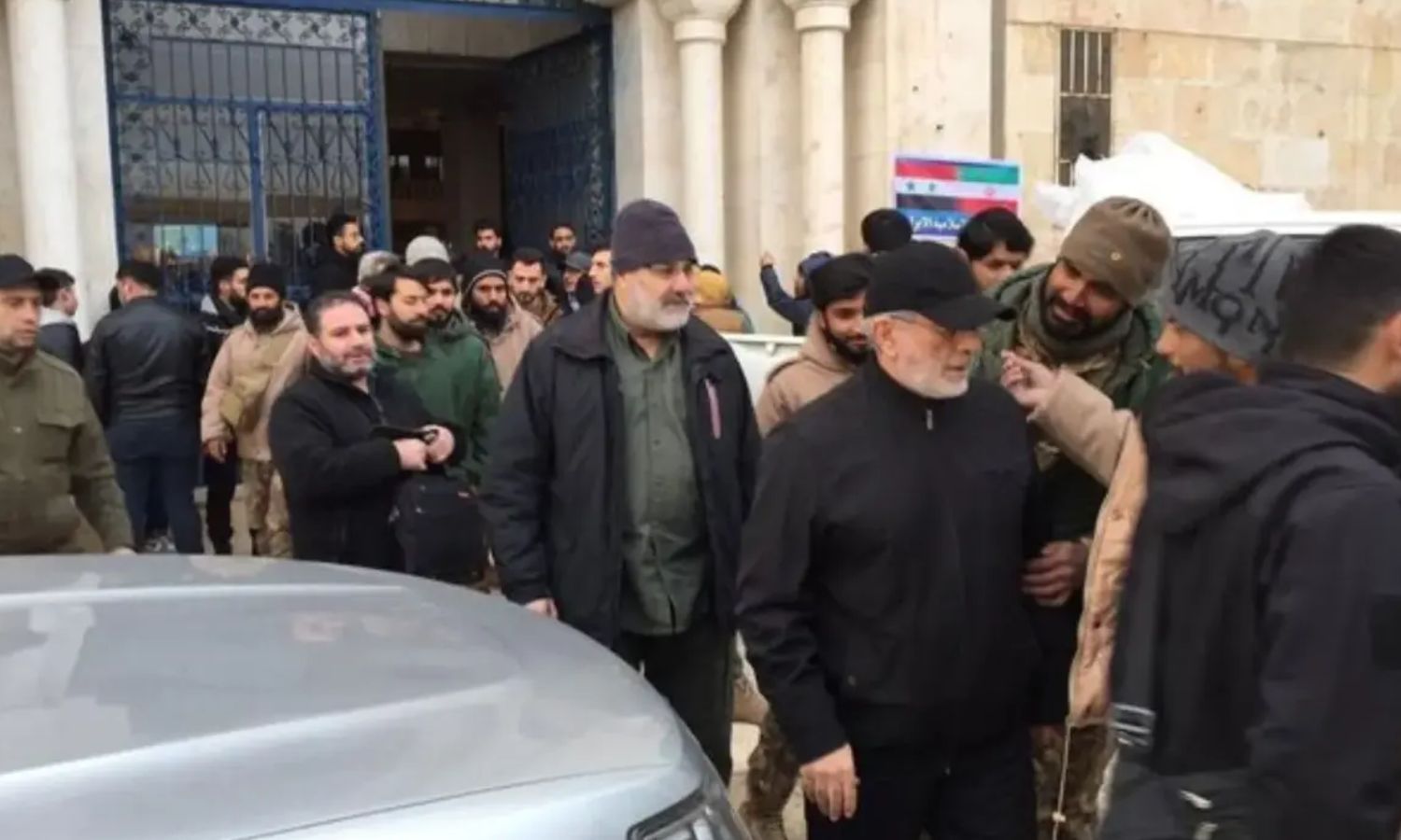 The commander of the Quds Force in the Iranian Revolutionary Guards, Brigadier General Ismail Qaani, tours the city of Aleppo - February 8, 2023 (Mehr News Agency)