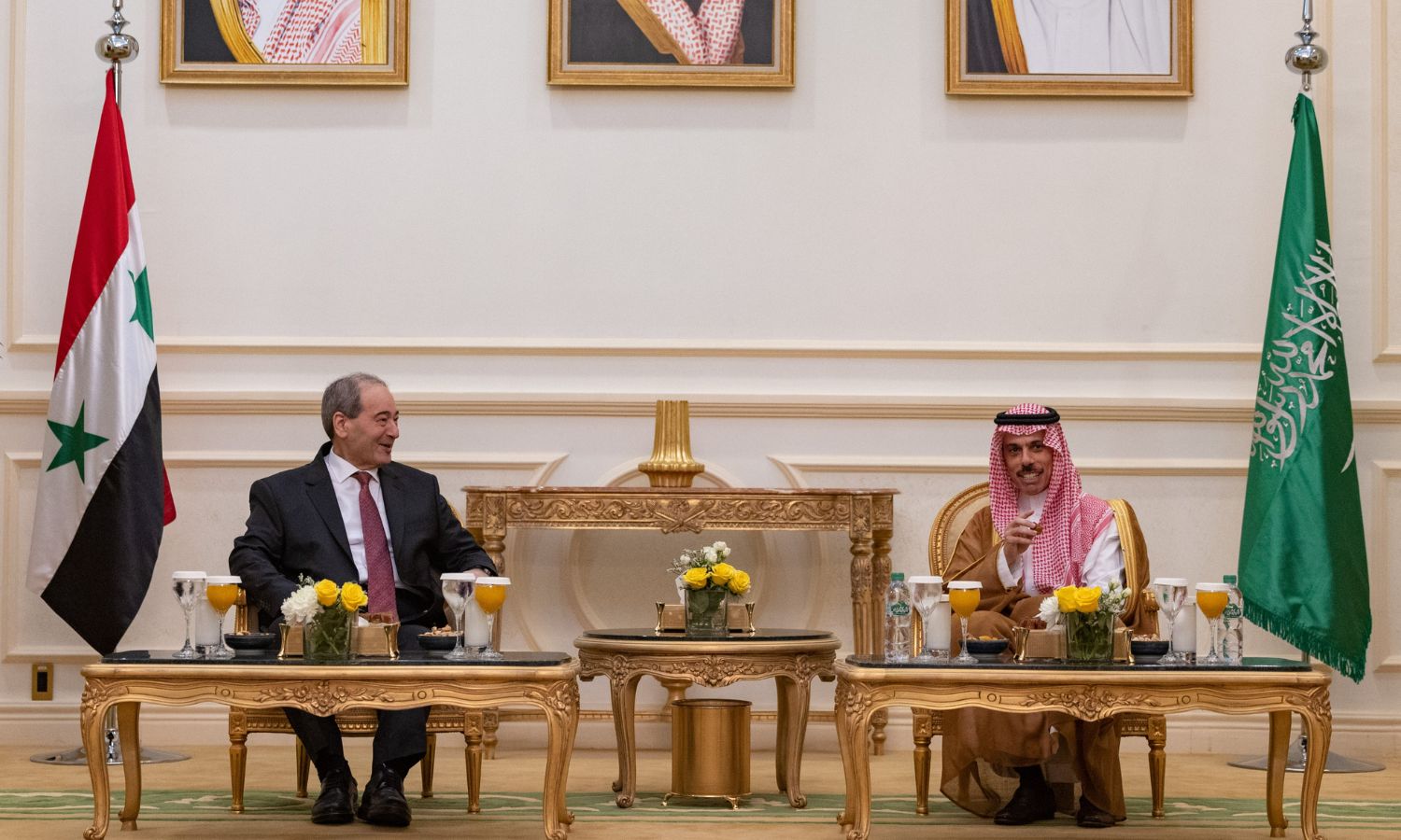 Syrian Foreign Minister Faisal Mekdad, on his first visit to Saudi Arabia since 2011- April 12, 2023 (SPA)