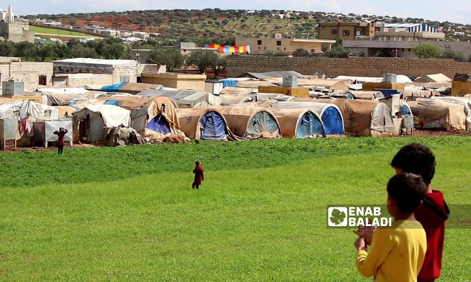 A camp for the displaced in the town of Harbanoush in the northern countryside of Idlib - April 8, 2023 (Enab Baladi/Iyad Abdul Jawad)