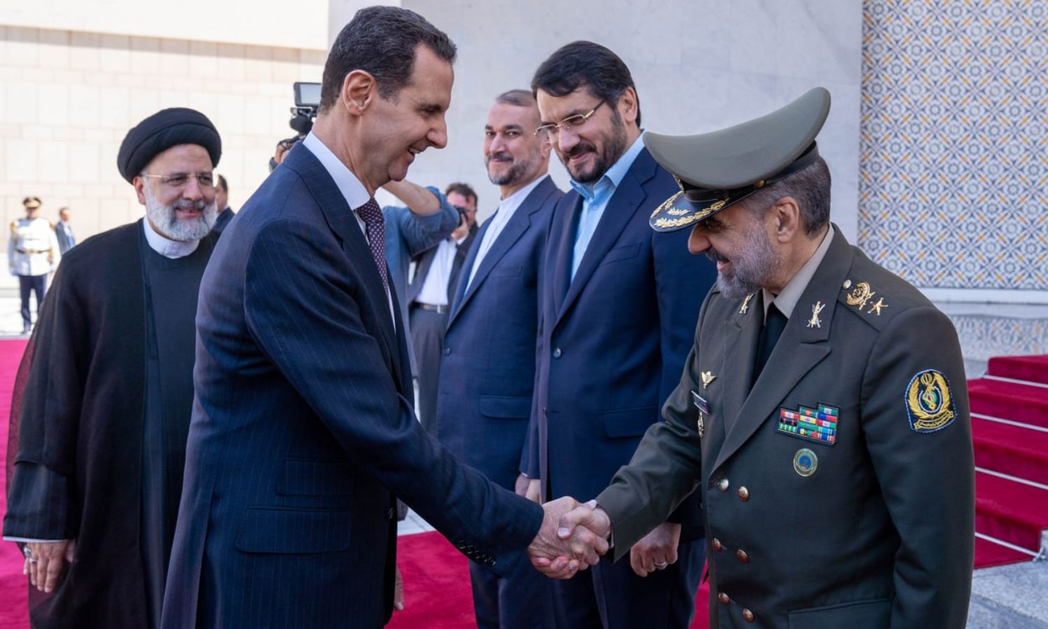 Bashar al-Assad receives Iranian President Ibrahim Raisi and the accompanying delegation on his visit to Syria - May 3, 2023 (Syrian Presidency)