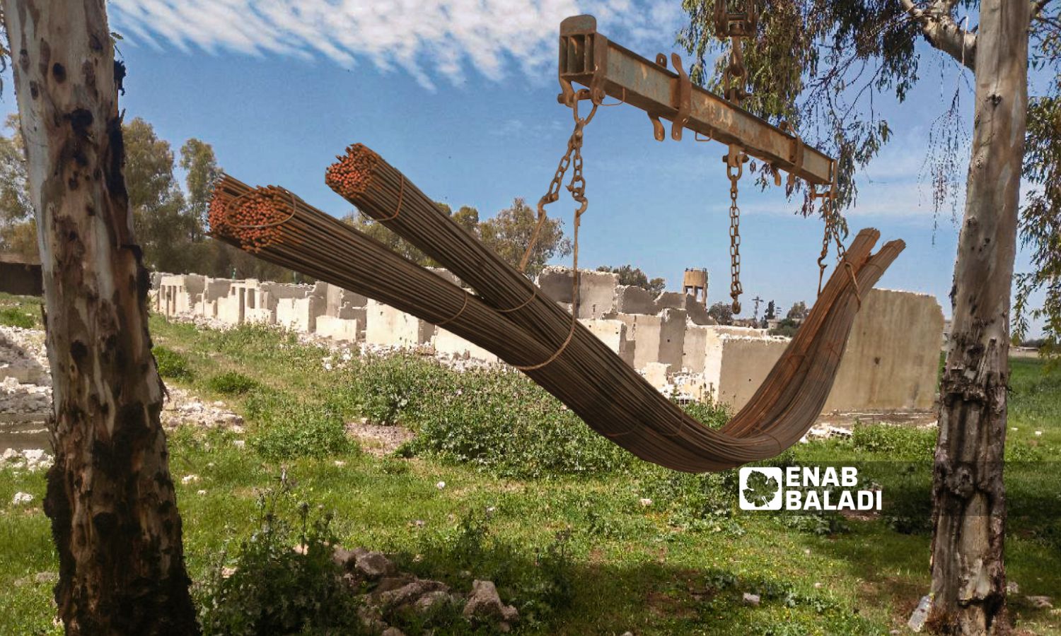Houses demolished by bombing in the western countryside of Daraa - April 16, 2023 (Enab Baladi/Halim Muhammad)