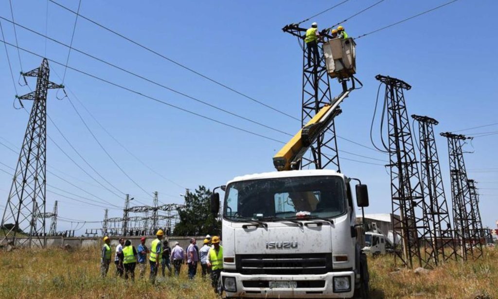 Electricity network wires in the central city of Homs in 2019 (CN)