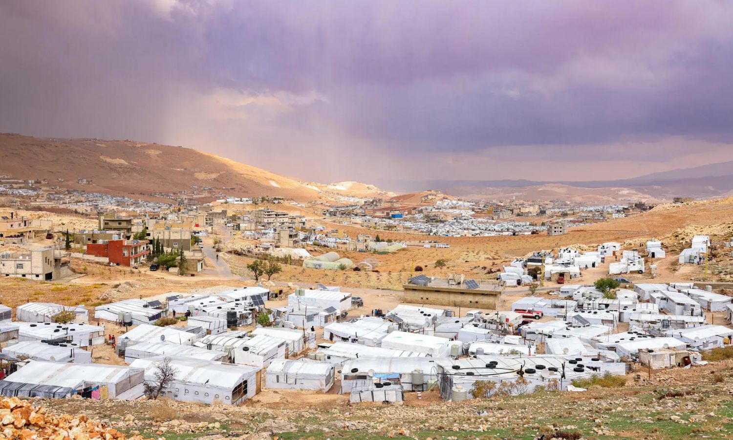 Aerial photo of a Syrian refugee camp in the border Arsal town, Lebanon - November 2022 (Doctors Without Borders)