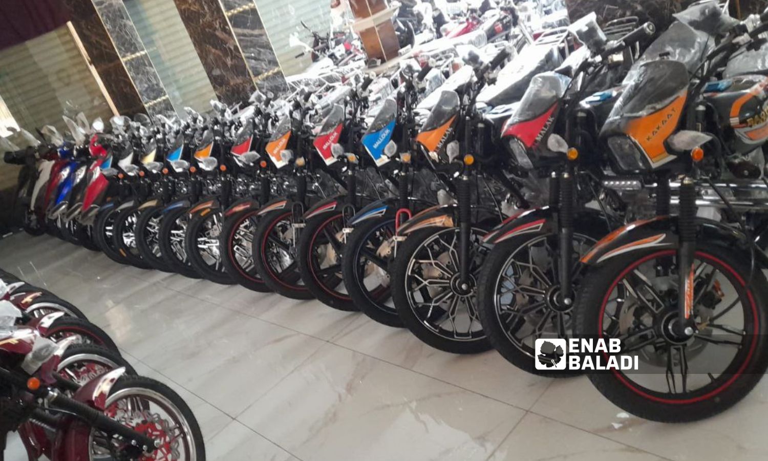 Motorcycles showroom in the border city of Azaz in northern Aleppo governorate - May 26, 2023 (Enab Baladi/Dayan Junpaz)