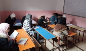 A private teaching institute in al-Hasakah, the preparatory certificate course - January 2023 (Facebook/Syria Institute)