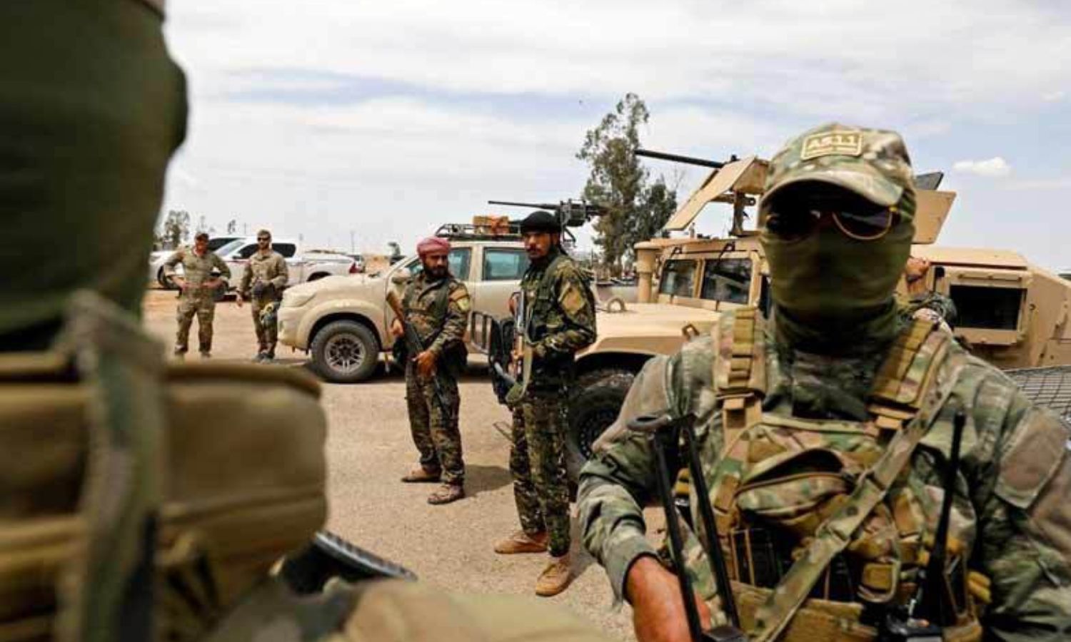US forces deployed alongside the Kurdish-led Syrian Democratic Forces (SDF) in eastern Euphrates in a mission limited to fighting the Islamic State group - May 1, 2018 (AFP)
