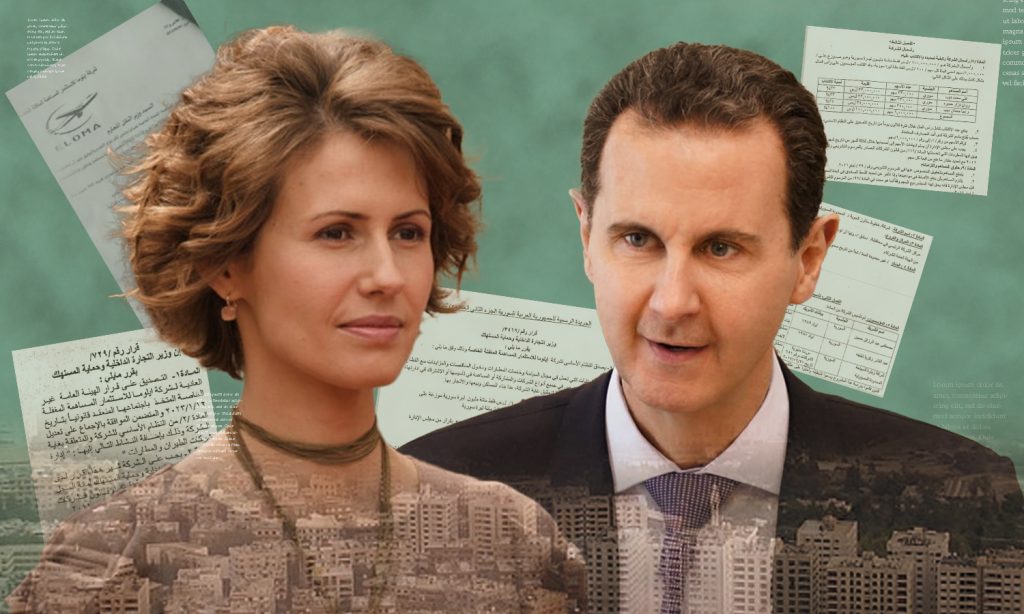 The head of the Syrian regime, Bashar al-Assad, and his wife, Asma al-Assad (Edited by Enab Baladi)