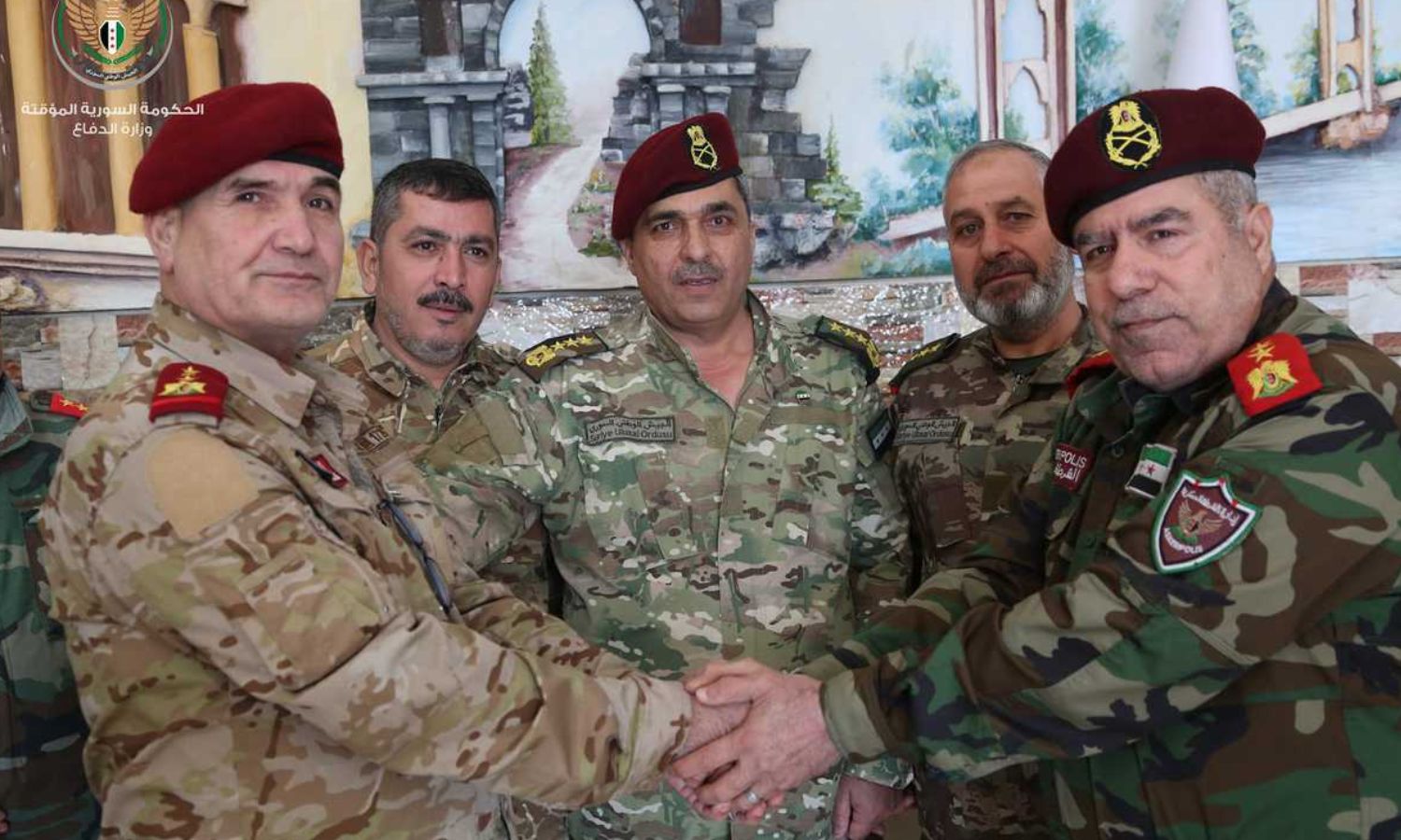 Interim Government’s Defense Minister and legion commanders of the Syrian National Army - January 9, 2023 (SIG’s Defense Ministry’s media office)
