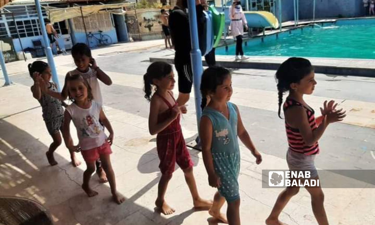 One of the activities of summer recreational clubs for children in Daraa, southern Syria - July 28, 2023 (Enab Baladi/Sarah al-Ahmad)