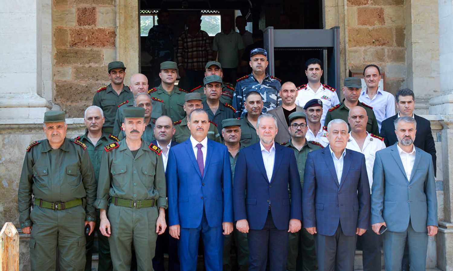 Amer Ismail Hilal, Governor of the coastal Latakia governorate, along with Syrian regime’s policemen - July 3, 2023 (Latakia Governorate)