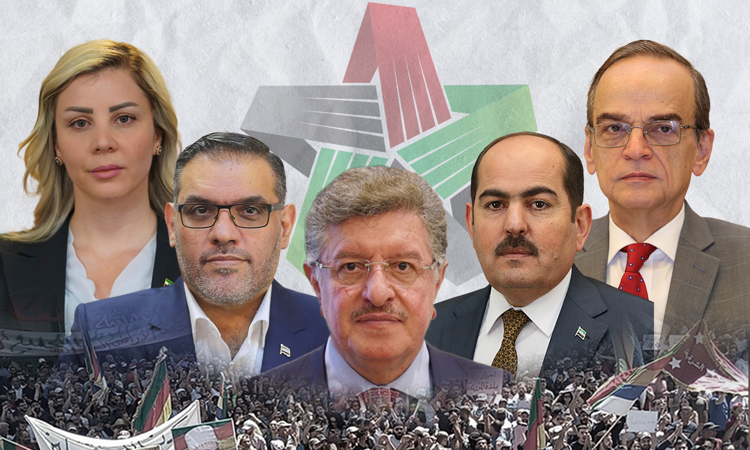Leading political figures in the main Syrian opposition bodies (Edited by Enab Baladi)