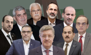 Syrian political figures led the Opposition Coalition (SOC) (Edited by Enab Baladi)