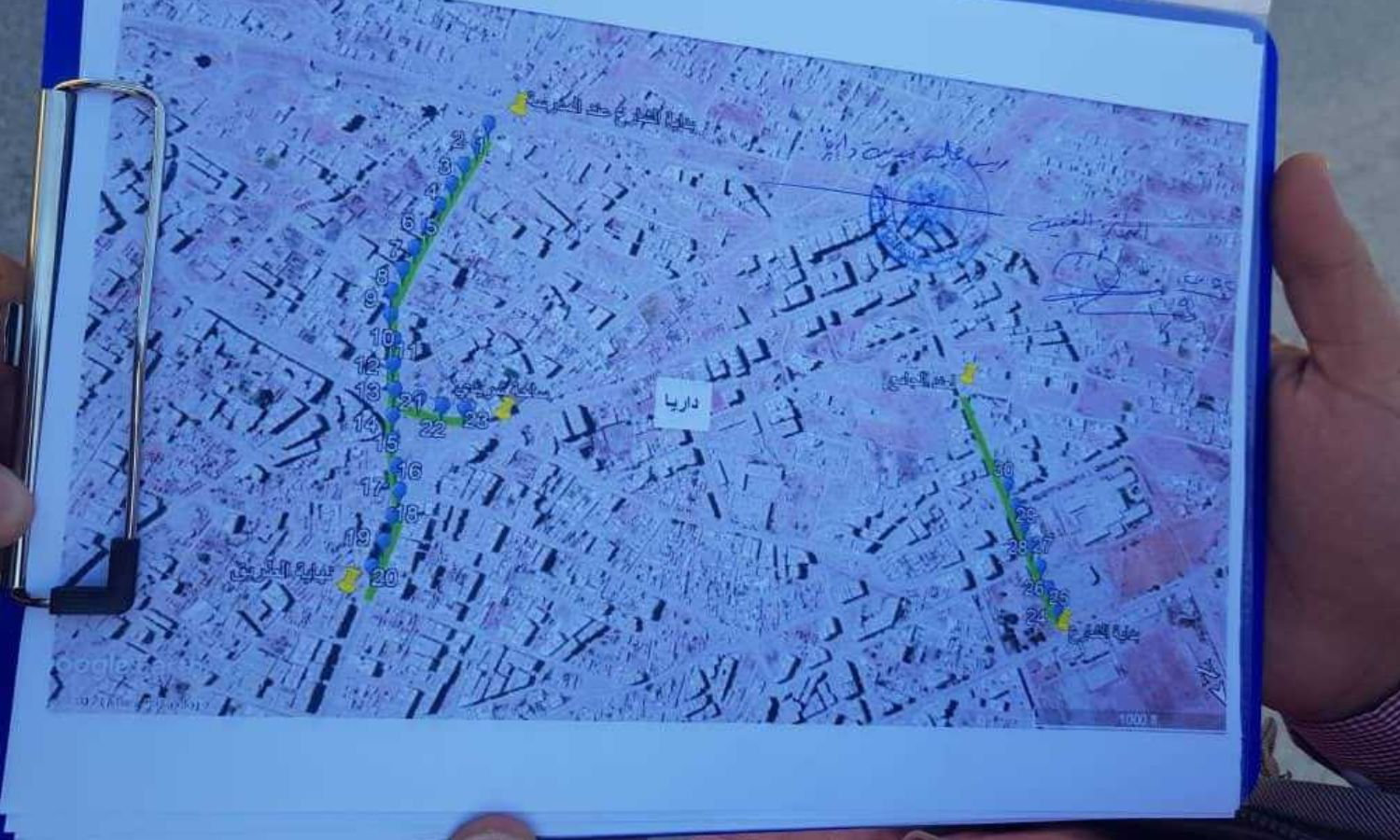 Daraya’s urban plan - October 29, 2022 (Facebook/Emad Nserat)