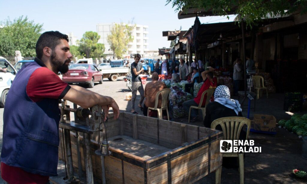 The wholesale al-Hal market in the northwestern city of Idlib - August 9, 2023 (Enab Baladi/Shams al-Din Matoun)