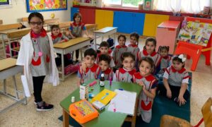 Children inside the private al-Amlieh model kindergarten in Lebanon - May 12, 2023 (al-Amlieh School)