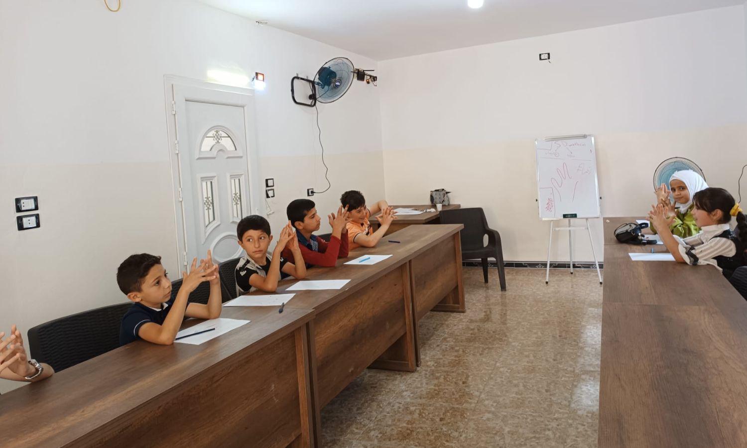 Children participating in activities to develop mental abilities in Azaz - July 13, 2023 (Professional Academy for Sustainable Development)