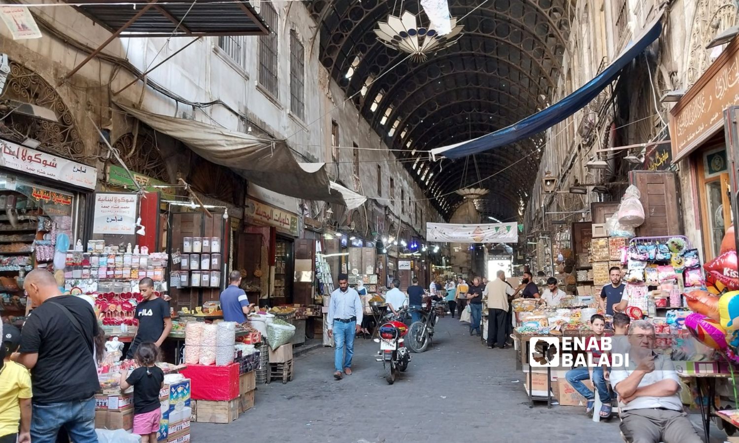 Al-Buzuriyah bazaar in the Old City of Damascus - July 11, 2023 (Enab Baladi/Sarah al-Ahmad)