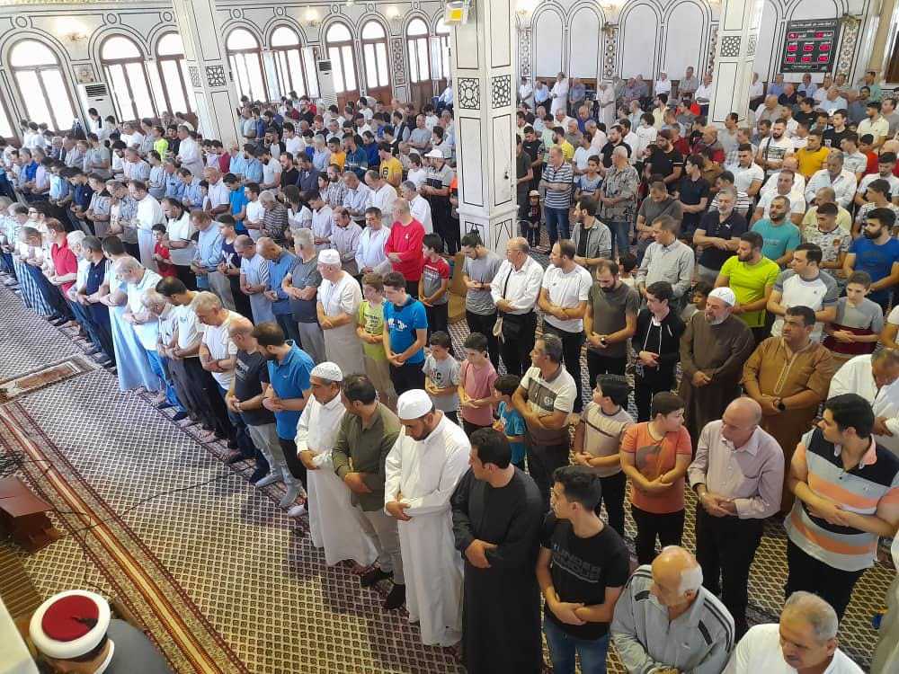 Absentee funeral prayer after Friday prayers in a mosque at the invitation of the Ministry of Endowments in the regime’s government - October 6, 2023 (Facebook/Ministry of Endowments)