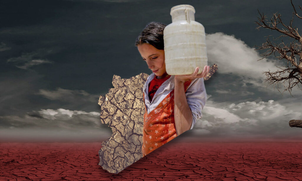 The water shortage crisis in Syria is increasing day after day, and the water level is falling to unprecedented levels (Edited by Enab Baladi)