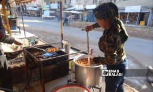 A store selling “Awameh” and “Mushabak” in Muzayrib town in Daraa’s western countryside - November 7, 2023 (Enab Baladi/Halim Muhammad)