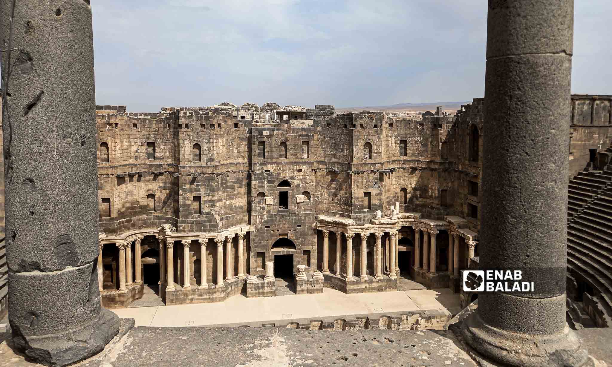 Busra al-Sham Amphitheater in Daraa governorate, southern Syria - October 13, 2023 (Enab Baladi/Sarah al-Ahmad)
