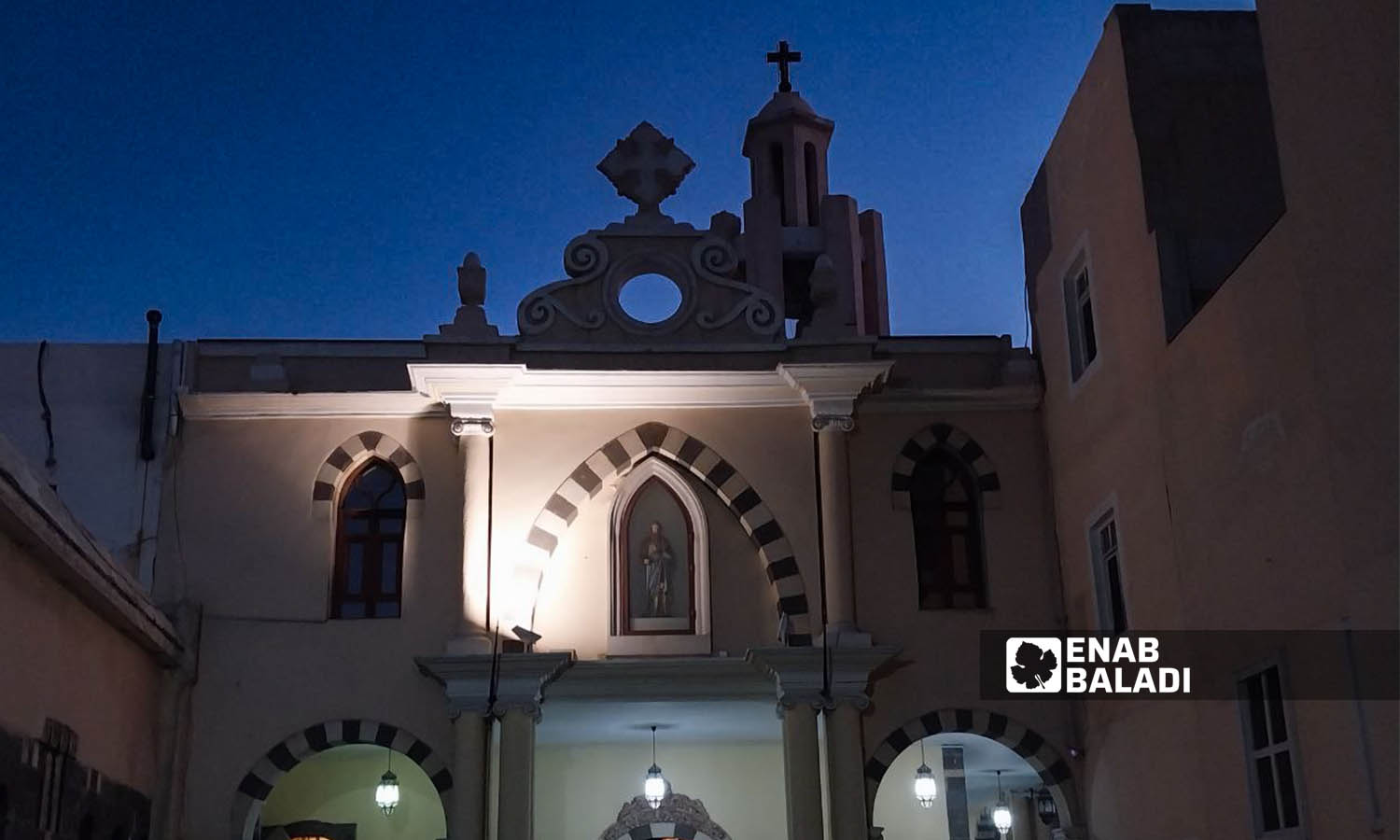 The Church of the Holy Fathers in Bab Sharqi neighborhood in Damascus - December 26, 2023 (Enab Baladi/Sarah al-Ahmad)
