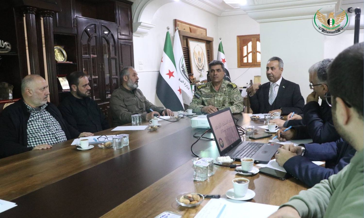 The Minister of Defense and the Minister of Finance and Economy held a security meeting in preparation for launching the first investment conference in the “liberated” north - December 14, 2023 (Syrian Interim Government)