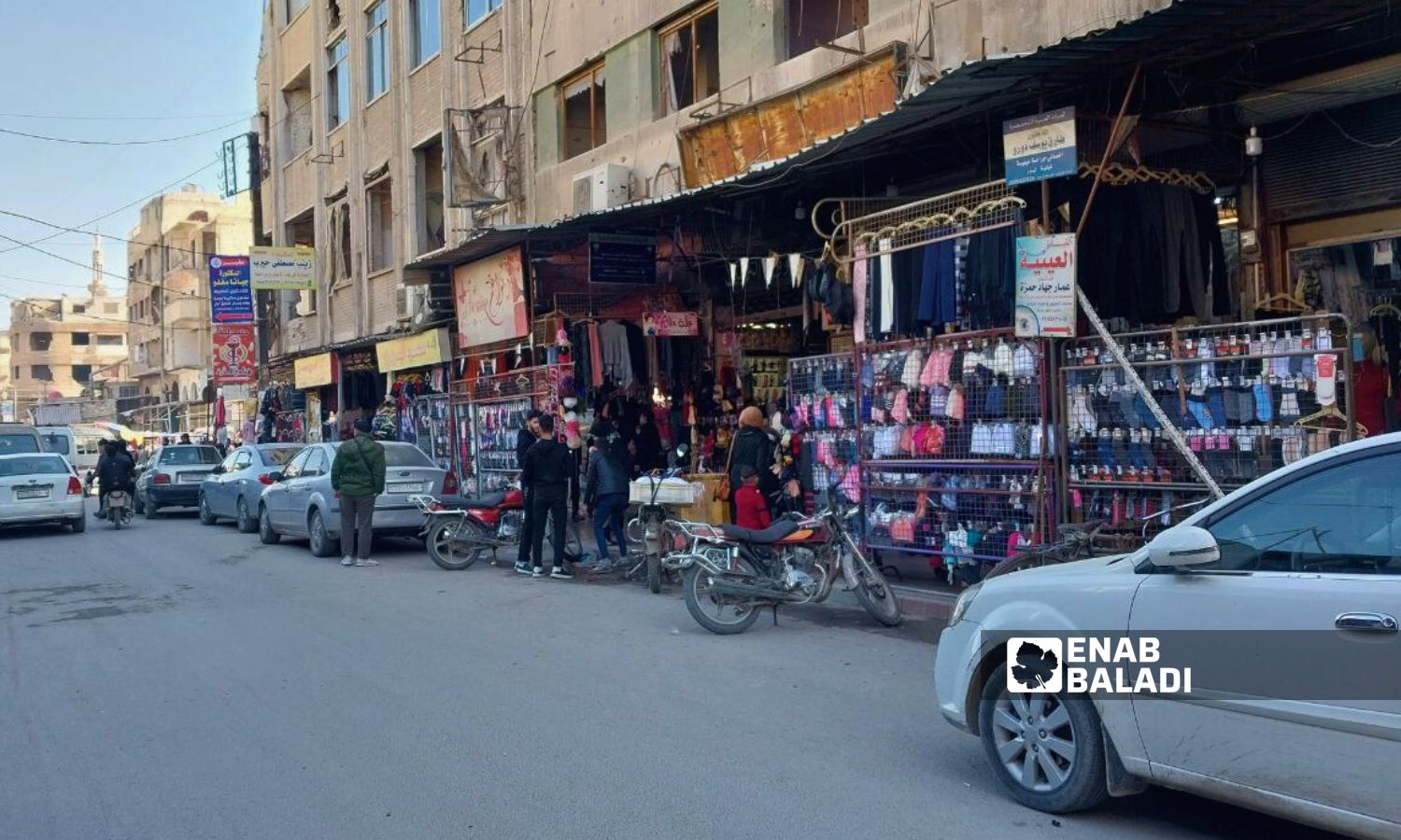 Al-Jalaa Street in Douma city - January 22, 2024 (Enab Baladi/Sarah al-Ahmad)
