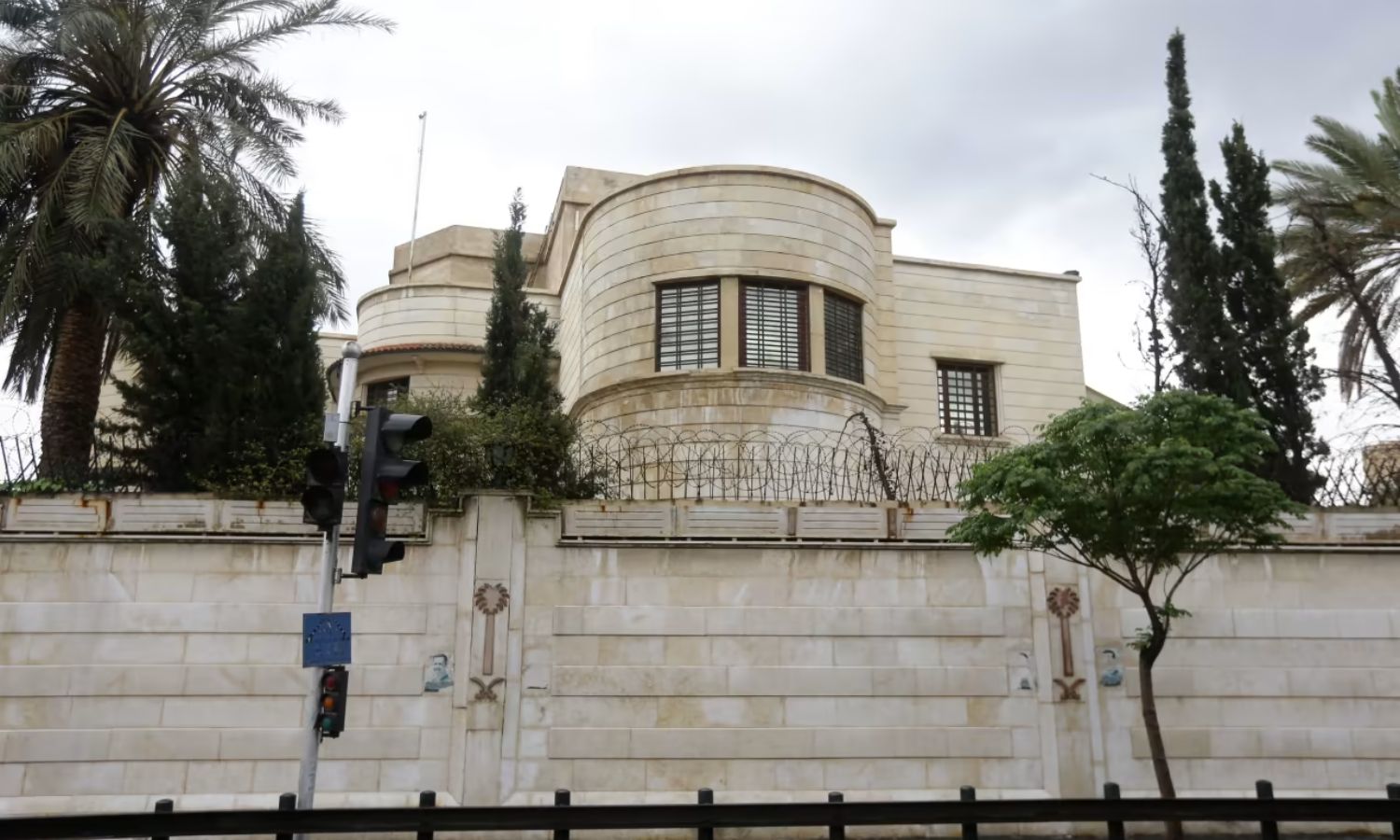 The Saudi embassy in the Abu Rummaneh neighborhood in the Syrian capital Damascus (Getty Images)