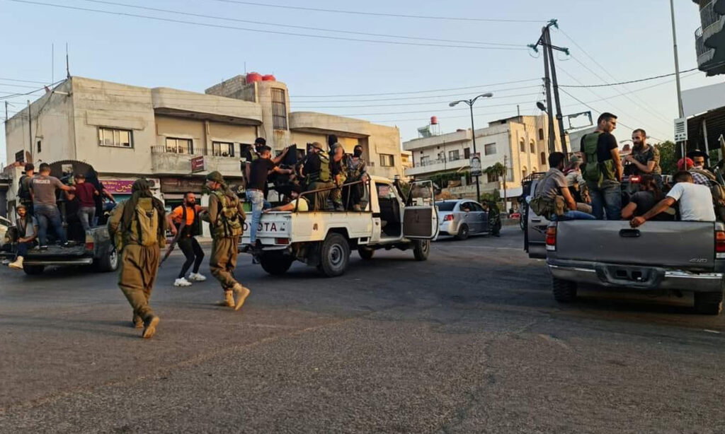 Fighters from the Men of Dignity Movement in As-Suwayda governorate, southern Syria (Suwayda 24)