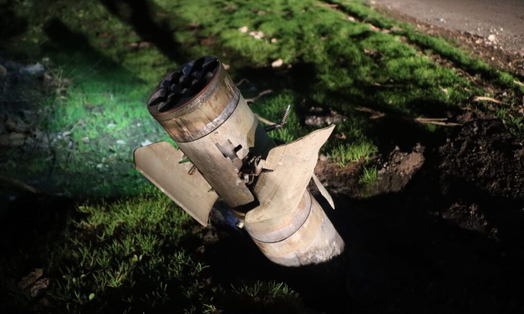 Remnants of rockets and submunition carriers containing incendiary weapons were used by the regime forces in their shelling of the eastern outskirts of the city of Idlib – January 6, 2024 (Syria Civil Defence)