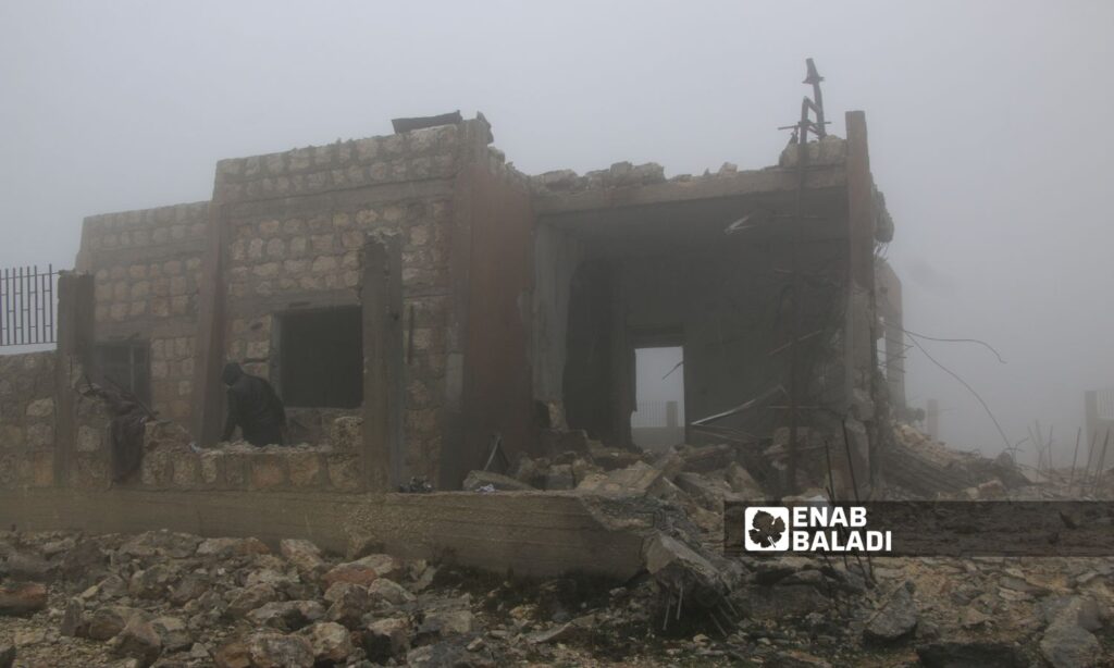 A medical point was targeted by Iranian ballistic missiles in northwestern Syria - January 15, 2024 (Enab Baladi/Iyad Abdul Jawad)