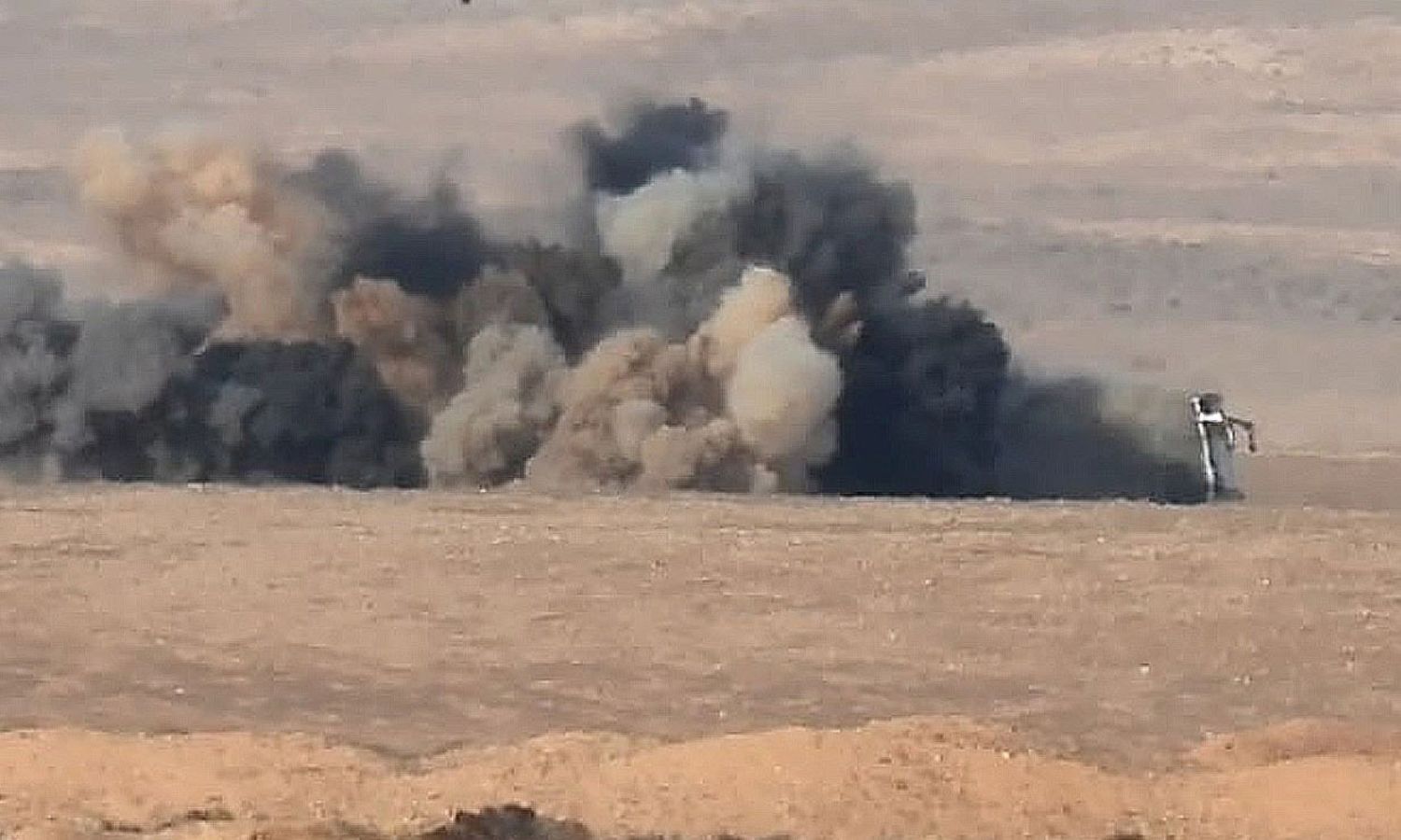 Targeting a military bus for regime forces by the Islamic State organization in the eastern countryside of Homs - January 9, 2024 (Al-Naba)