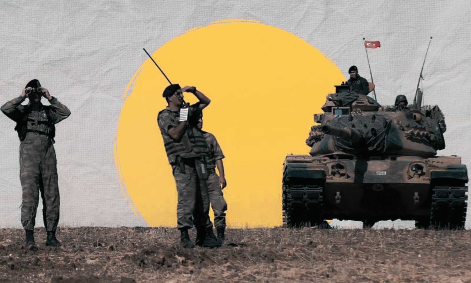 Soldiers from the Turkish Armed Forces (Edited by Enab Baladi)