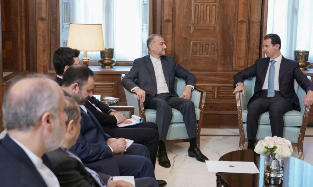 The Iranian Foreign Minister meets al-Assad in Damascus - February 11, 2024 (Syrian Presidency/Telegram)