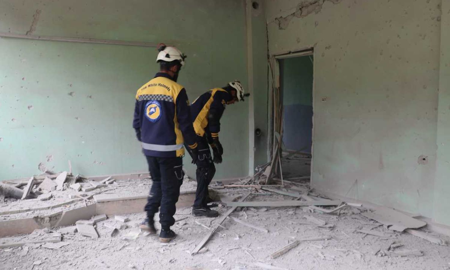 Regime forces targeted the Second Musaybin Model primary school in the village of Musaybin south of Idlib – January 18, 2024 (Syria Civil Defence)