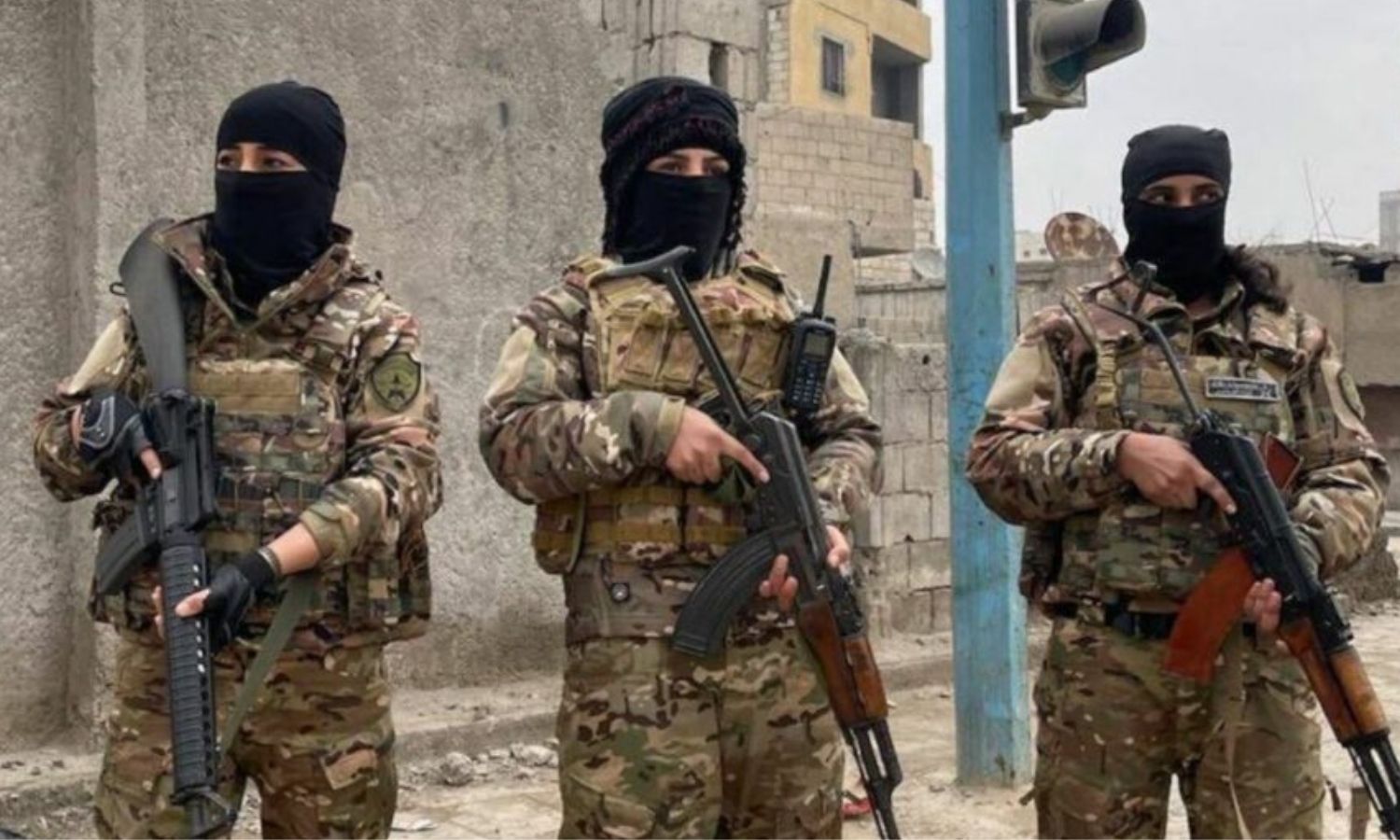 Members of the Syrian Democratic Forces during a security campaign in northeastern Syria - January 30, 2023 (SDF)