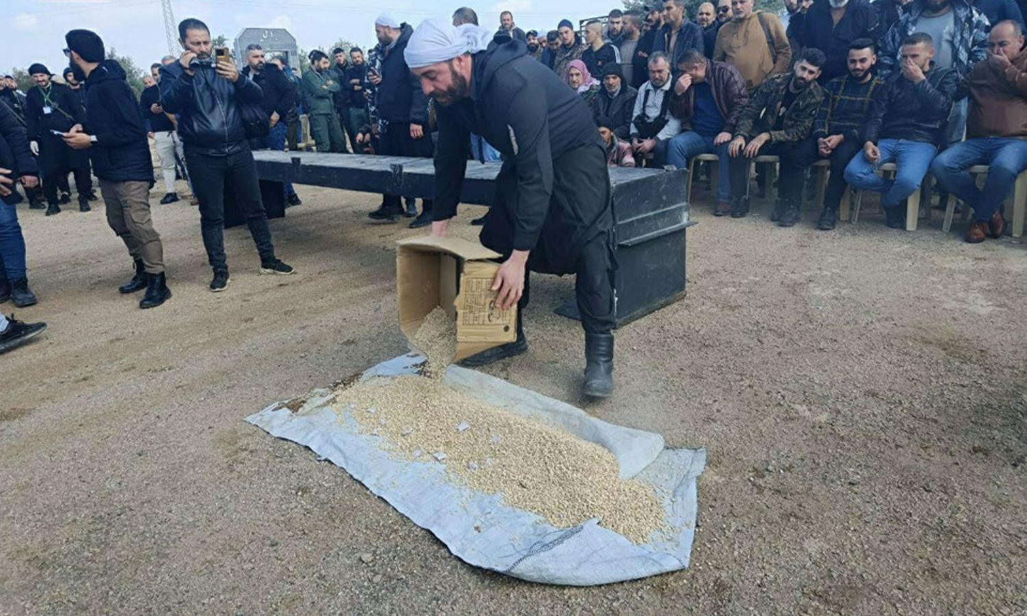 The Men of Dignity movement in As-Suwayda destroys a large quantity of narcotics pills prepared for smuggling to the Gulf region - February 9, 2024 (Suwayda 24)
