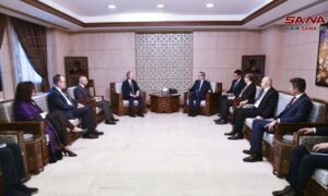 Regime’s official media ignores Pedersen's talk about the Constitutional Committee during his meeting with Mekdad in Damascus - March 17, 2024 (SANA)