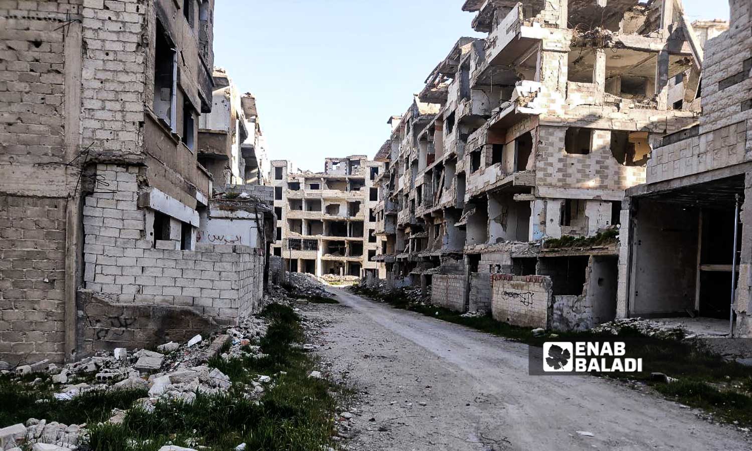 Al-Samsam neighbourhood in Harasta, rural Damascus - March 5, 2024 (Enab Baladi/Sarah al-Ahmad)
