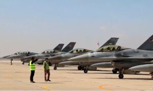 Jordanian fighter jets preparing to launch retaliatory airstrikes in Syria and Iraq following the killing of Jordanian pilot Muath al-Kasasbeh by the Islamic State in Syria - February 6, 2015 (Saheh Khabarak/Screenshot)