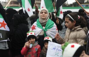 Protests on the 12th anniversary of the Syrian revolution in Idlib - March 15, 2023 (Al Jazeera channel)