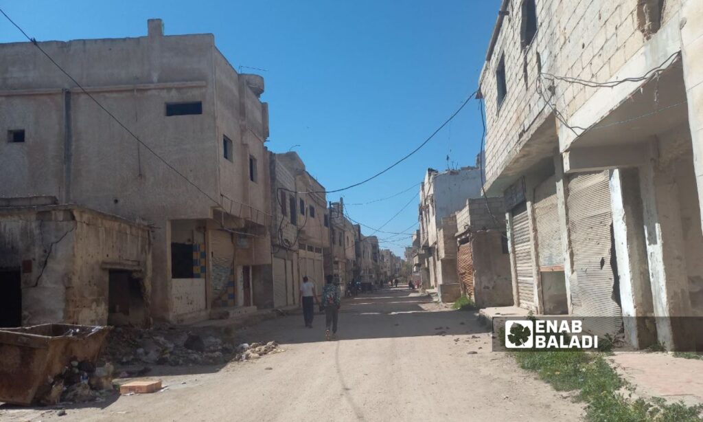 The al-Wasat neighborhood in the Palestine camp in Daraa al-Mahatta - March 11, 2024 (Enab Baladi/Sarah al-Ahmad)