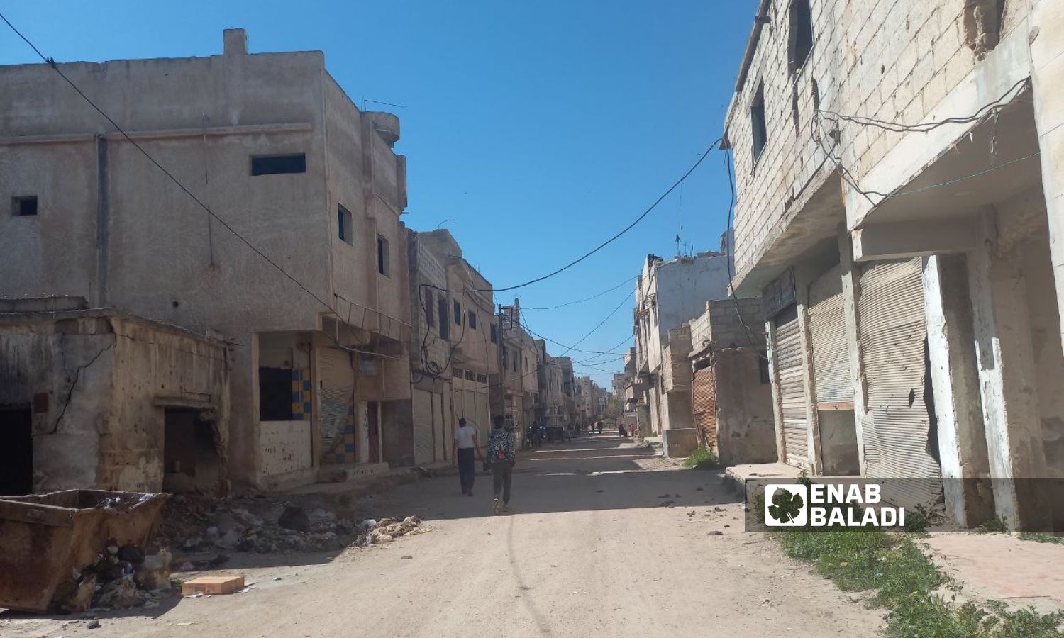 The al-Wasat neighborhood in the Palestine camp in Daraa al-Mahatta - March 11, 2024 (Enab Baladi/Sarah al-Ahmad)
