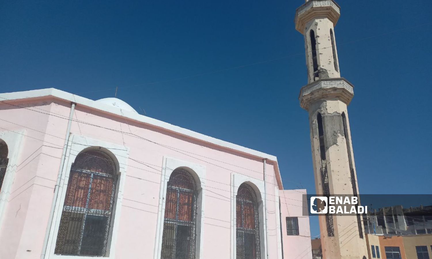 Al-Hussein Mosque in the Palestine camp in Daraa al-Mahatta - March 11, 2024 (Enab Baladi/Sarah al-Ahmad)
