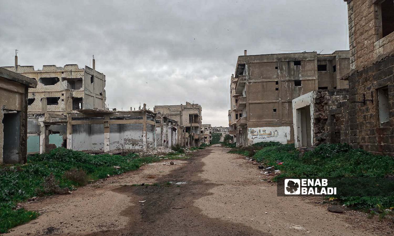 A destroyed street in Daraa al-Mahatta - March 17, 2024 (Enab Baladi/Sarah al-Ahmad)
