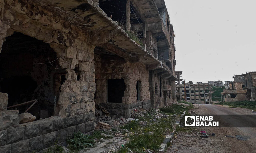 Destruction of buildings and infrastructure in Daraa al-Mahatta - March 17, 2024 (Enab Baladi/Sarah al-Ahmad)