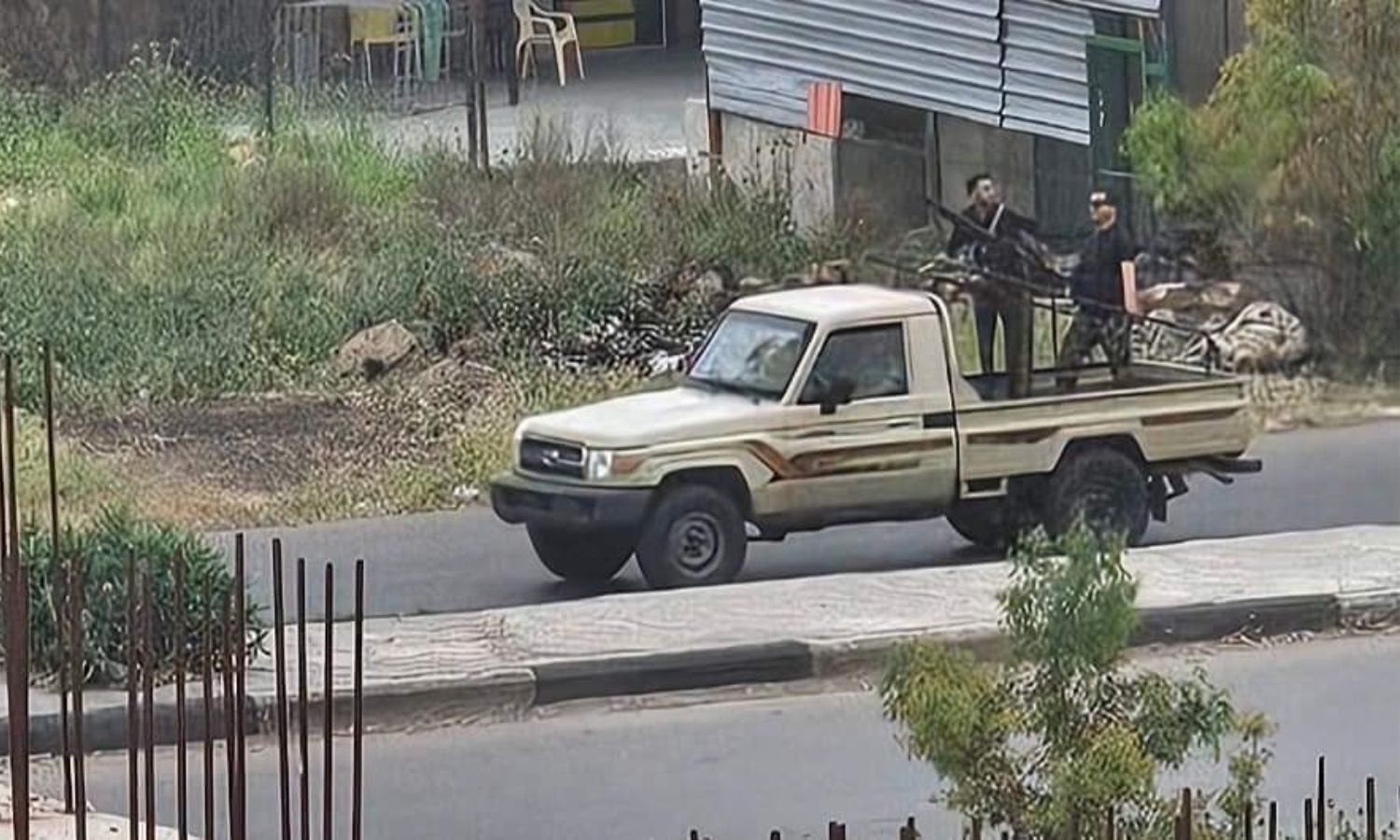 A military vehicle of the Syrian regime